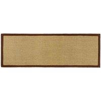 Origins Sisal Runner Warm Natural with Dark Brown Border 67x200, Cream