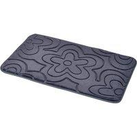 Showerdrape Clover Memory Foam Bath Mat in Charcoal, Grey