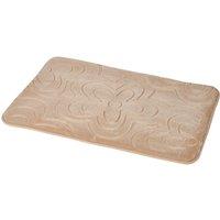 Showerdrape Clover Memory Foam Bath Mat in Mocha, Brown