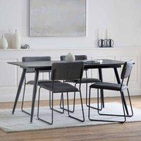 Gallery Direct Aston Dining Table Black 1600X900X750Mm, Black