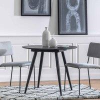 Gallery Direct Aston Round Dining Table Black 900X900X750Mm, Black