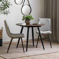 Gallery Direct Aston Round Dining Table Walnut 900X900X750Mm, Brown