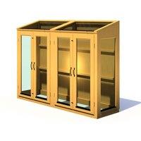 Shire Heydon Greenhouse 7 ft x 2 ft, Brown