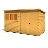 Shire Ranger Premium Shiplap Shed Workshop 12 ft x 6 ft, Brown