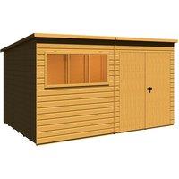 Shire Ranger Premium Shiplap Shed Workshop 12 ft x 8 ft, Brown