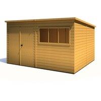 Shire Ranger Premium Shiplap Shed Workshop 12 ft x 10 ft, Brown