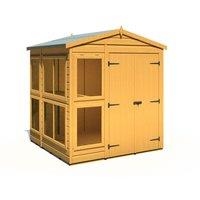 Shire Sun Hut Potting Shed 6 ft x 6 ft, Brown