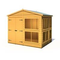 Shire Sun Hut Potting Shed 8 ft x 6 ft, Brown