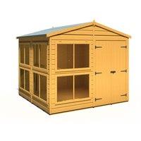 Shire Sun Hut Potting Shed 8 ft x 8 ft, Brown