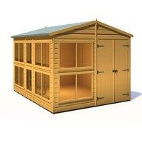 Shire Sun Hut Potting Shed 8 ft x 10 ft, Brown