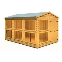 Shire Sun Hut Potting Shed 8 ft x 12 ft, Brown