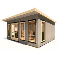 Shire Cali Home Office 16 ft x 12 ft, Brown