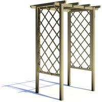 Shire Pressure Treated Arch Trellis Pergola, Brown