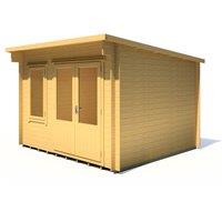 Shire Edgefield 11 ft x 10 ft Log Cabin, Brown