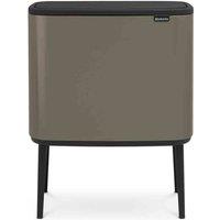 Brabantia Bo Touch Bin 11 + 23L - Platinum, Grey