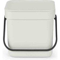 Brabantia Sort & Go Waste Bin 3L - Light Grey, Grey