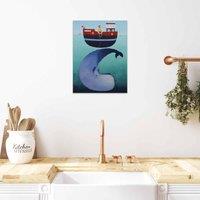 The Art Group Ailsa Black (Merry Jackie And The Whale) 30x40cm Wall Art, Multi