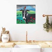 The Art Group Ailsa Black (Burd On The Bonce) 40x40cm Wall Art, Multi