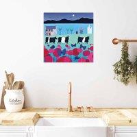 The Art Group Ailsa Black (Flutterbies And Belties) 40x40cm Wall Art, Multi