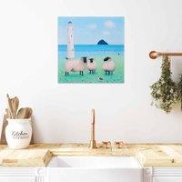 The Art Group Ailsa Black (Wind On Wool) 40x40cm Wall Art, Multi