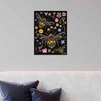 The Art Group Helen Ahpornsiri (Floral Bumblebees) 30x40cm Wall Art, Multi