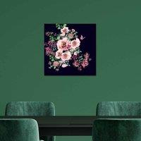 The Art Group Summer Thornton (Pink Roses Luxe) 40x40cm Wall Art, Multi