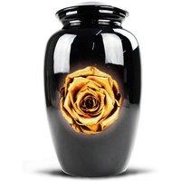 Sterling Ventures Decorative Gold Rose Jar, Black