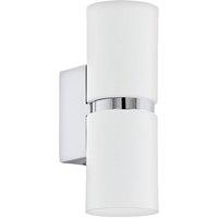 Eglo LED White Dual Wall Light, White