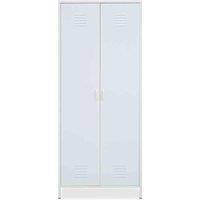 Interiors by PH Academy Two Door White Wardrobe, White