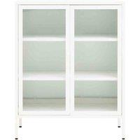 Interiors by PH Acier Two Door White Cabinet, White