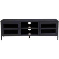 Interiors by PH Acier Two Door Black Media Unit, Black