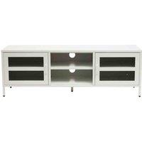 Interiors by PH Acier Two Door White Media Unit, White