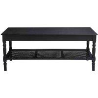Interiors by PH Heritage Pine Wood Black Coffee Table, Black