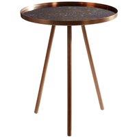 Interiors by PH Side Table With Copper Finish Legs, Pink