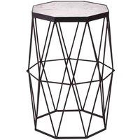 Interiors by PH Octagonal Black Finish Side Table, Black
