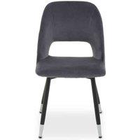 Interiors by PH Velvet Dining Chair - Grey, Grey