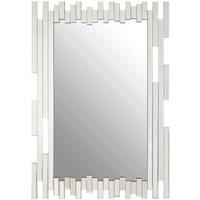 Interiors by PH Puzzle Wall Mirror With Cut Out Frame, Silver