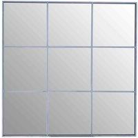 Interiors by PH Grid Wall Mirror With Silver Finish Frame, Silver