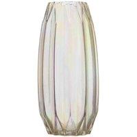 Interiors by PH Petro Large Glass Vase With Iridescent Finish, Clear