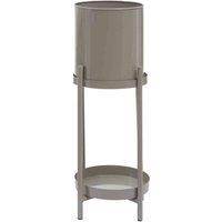 Interiors by PH Asher Two Tier Grey Plant Stand, Grey