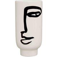 Interiors by PH Fabia Black And White Large Vase, White