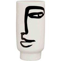 Interiors by PH Fabia Black And White Small Vase, White