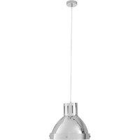 Interiors by PH Jasper Bowl Shaped Pendant Light With Chrome Finish, Silver