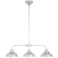 Interiors by PH Jasper 3 Pendant Chrome Light, Silver