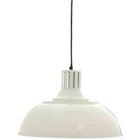 Interiors by PH Brook White Metal Pendant Light, White