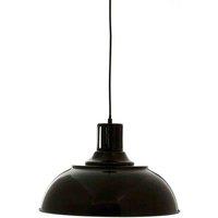 Interiors by PH Brook Black Metal Pendant Light, Black