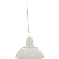 Interiors by PH Bryen White Metal Pendant Light, White
