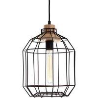 Interiors by PH Beacan Black Metal Wire Pendant Light, Black