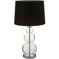 Interiors by PH LUKe Black Fabric Shade Table Lamp, Black