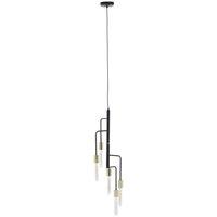 Interiors by PH Lagona 5 Bulb Gold And Black Pendant Light, Black